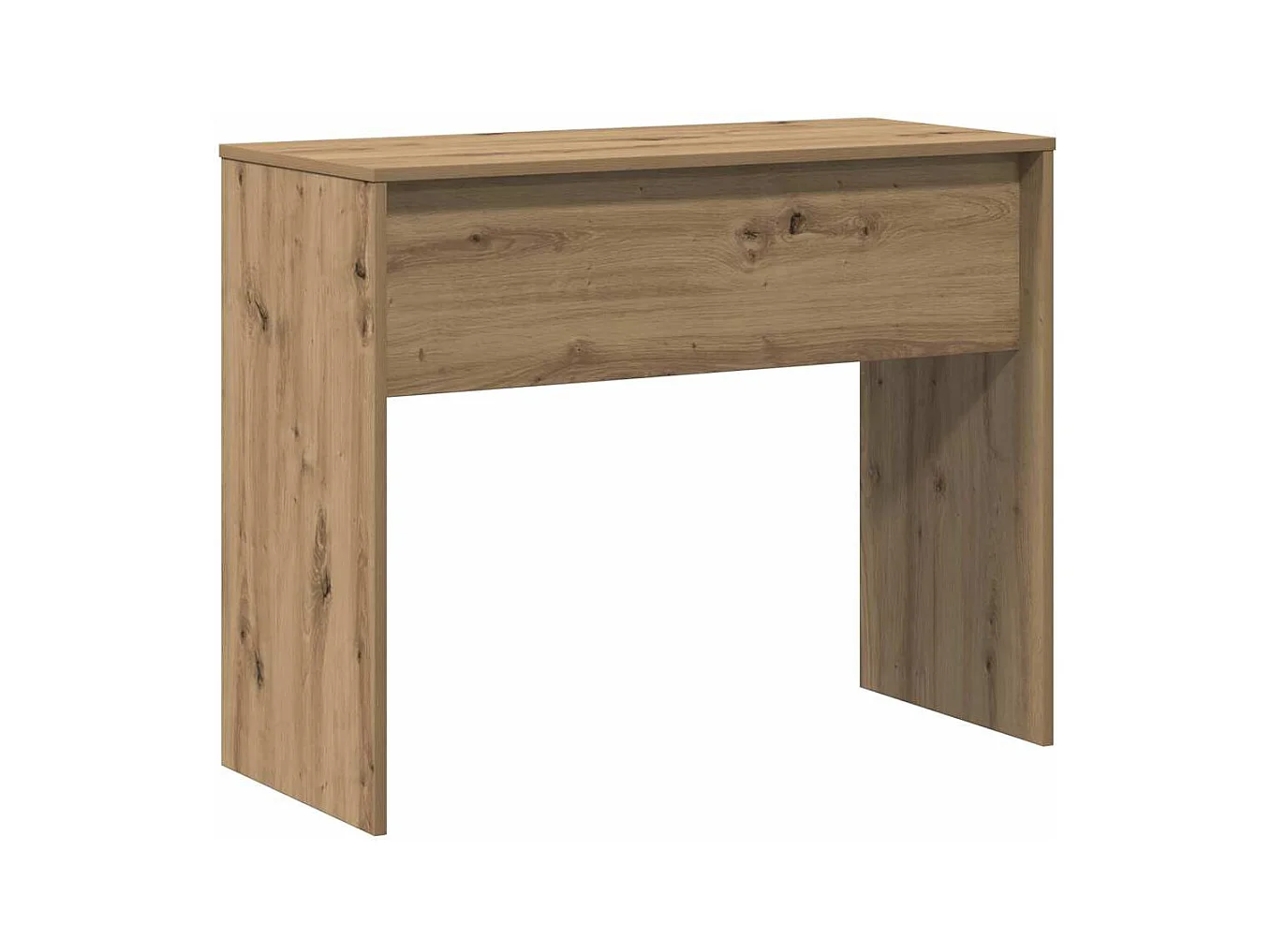 Bureau chêne artisanal 90x40x72 cm bois d'ingénierie