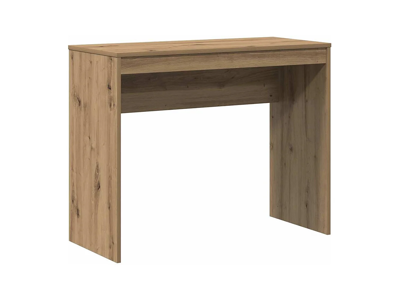 Bureau chêne artisanal 90x40x72 cm bois d'ingénierie