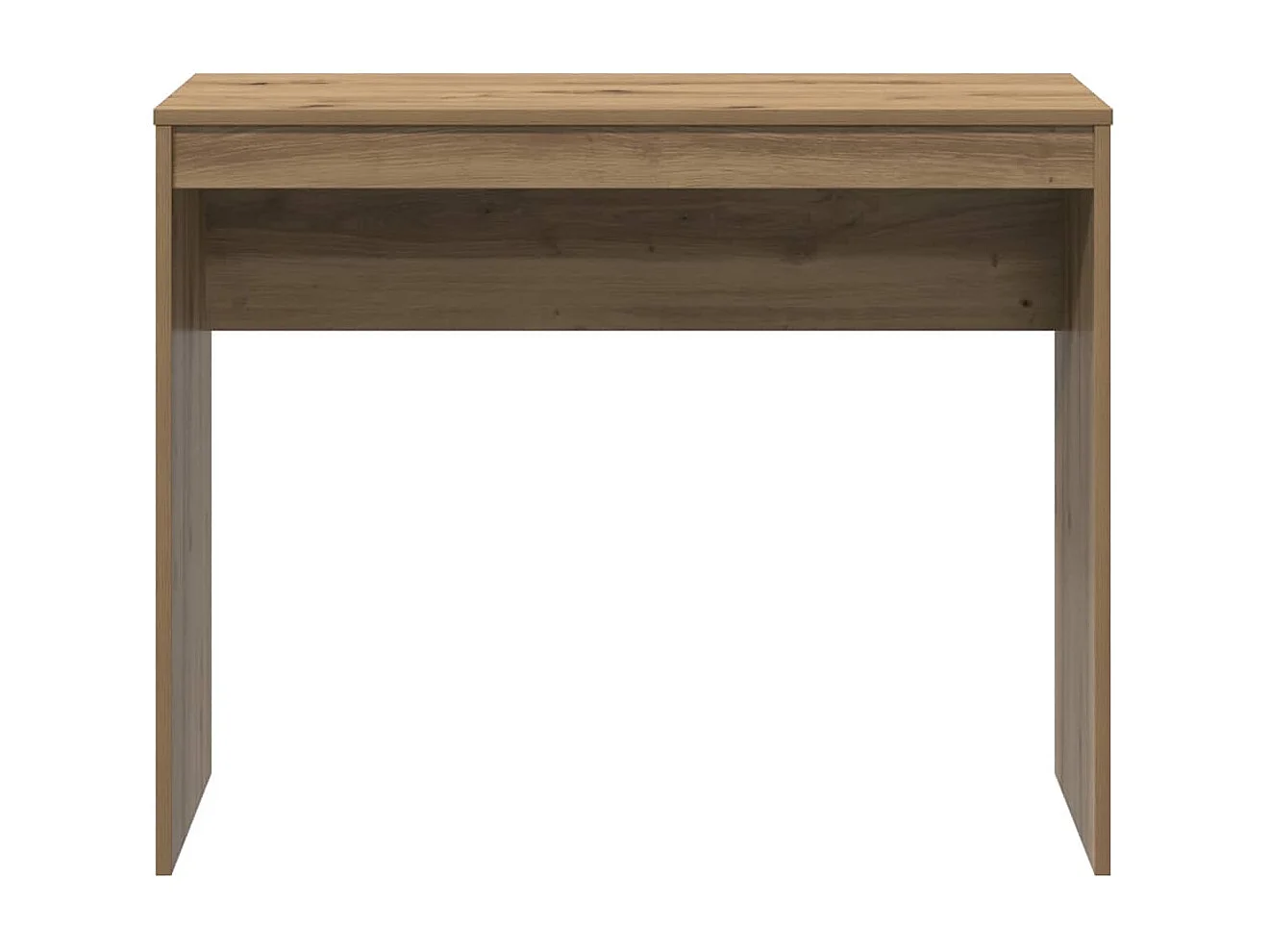 Bureau chêne artisanal 90x40x72 cm bois d'ingénierie