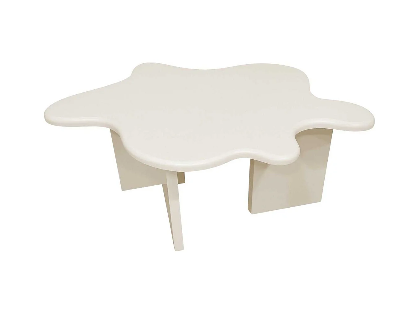 Table Basse Design "Flower" 116cm Beige