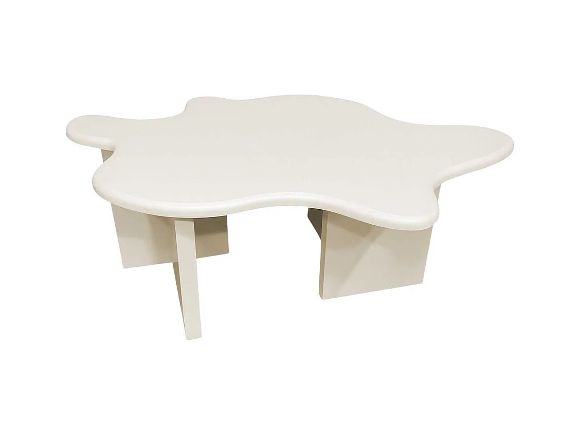 Table Basse Design "Flower" 116cm Beige