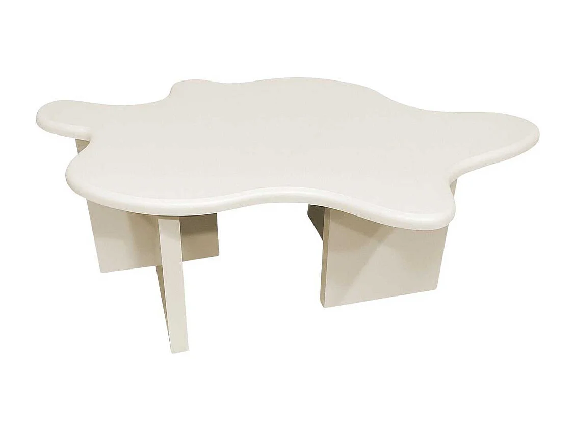Table Basse Design "Flower" 116cm Beige