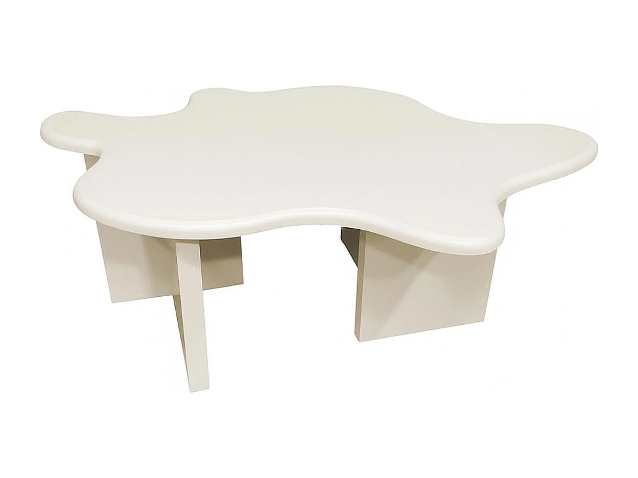 Table Basse Design "Flower" 116cm Beige