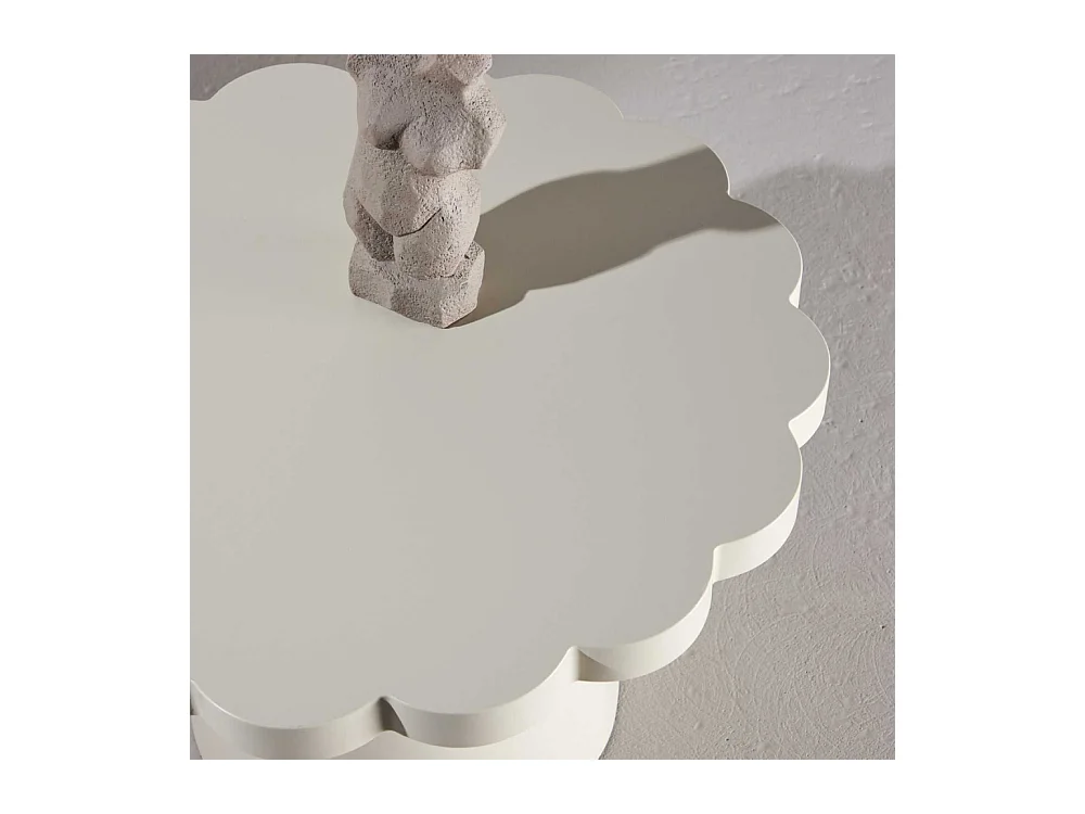 Table Basse Design "Krull" 70cm Beige