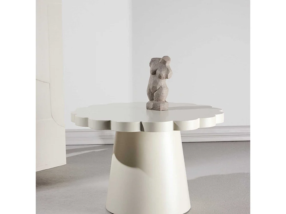 Table Basse Design "Krull" 70cm Beige