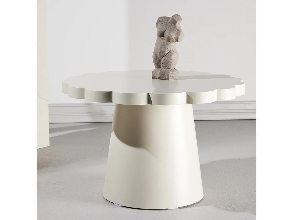 Table Basse Design "Krull" 70cm Beige
