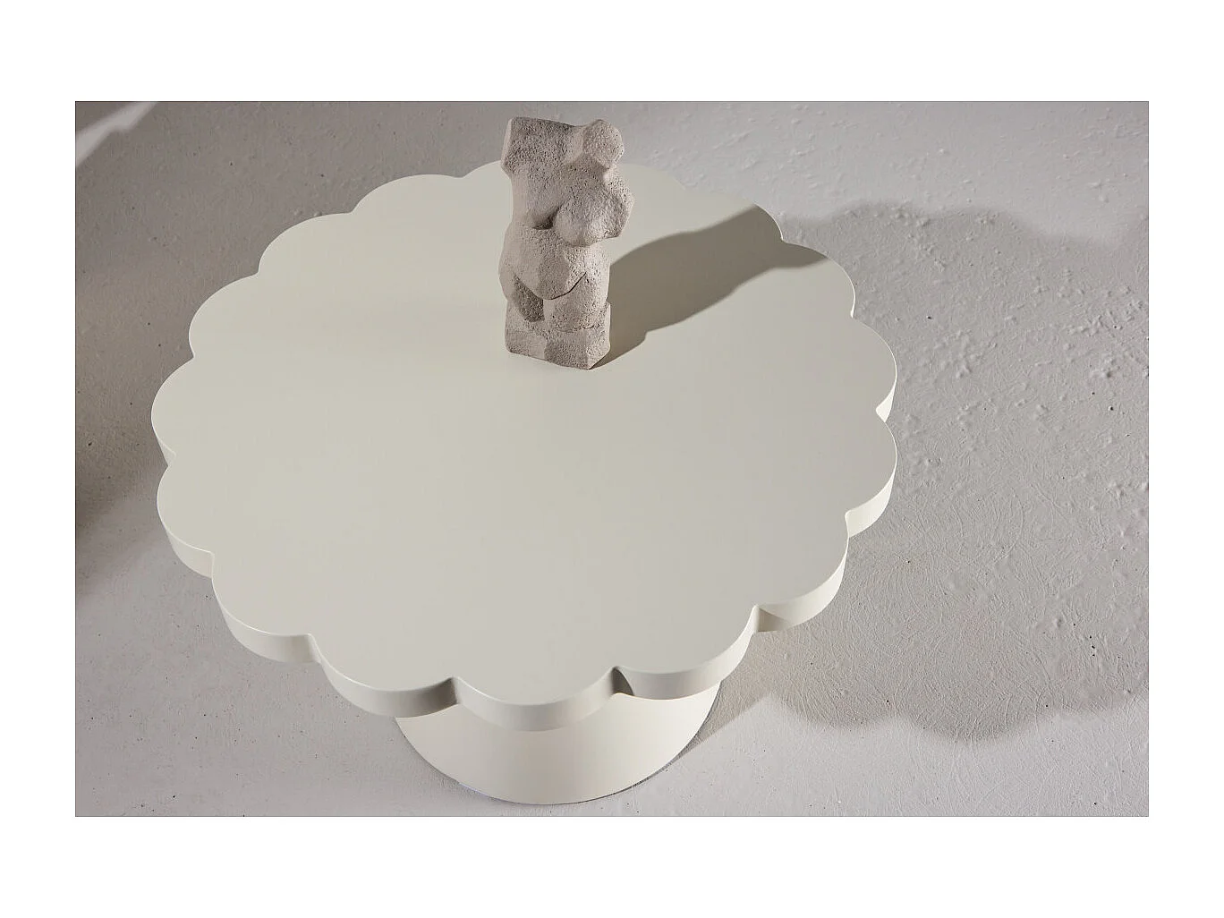 Table Basse Design "Krull" 70cm Beige