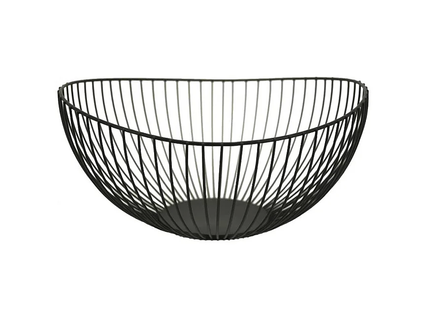 Corbeille bombée en métal noir ajouré | Aubry Gaspard