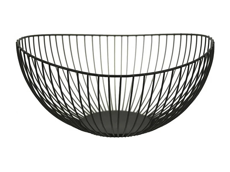 Corbeille bombée en métal noir ajouré | Aubry Gaspard