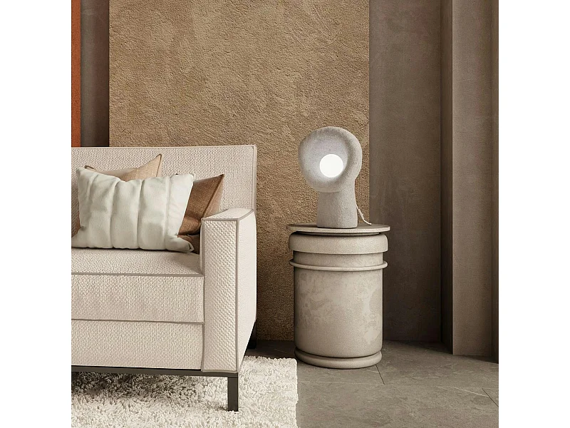 Lampe à poser design grise, style wabi-sabi NOXIS