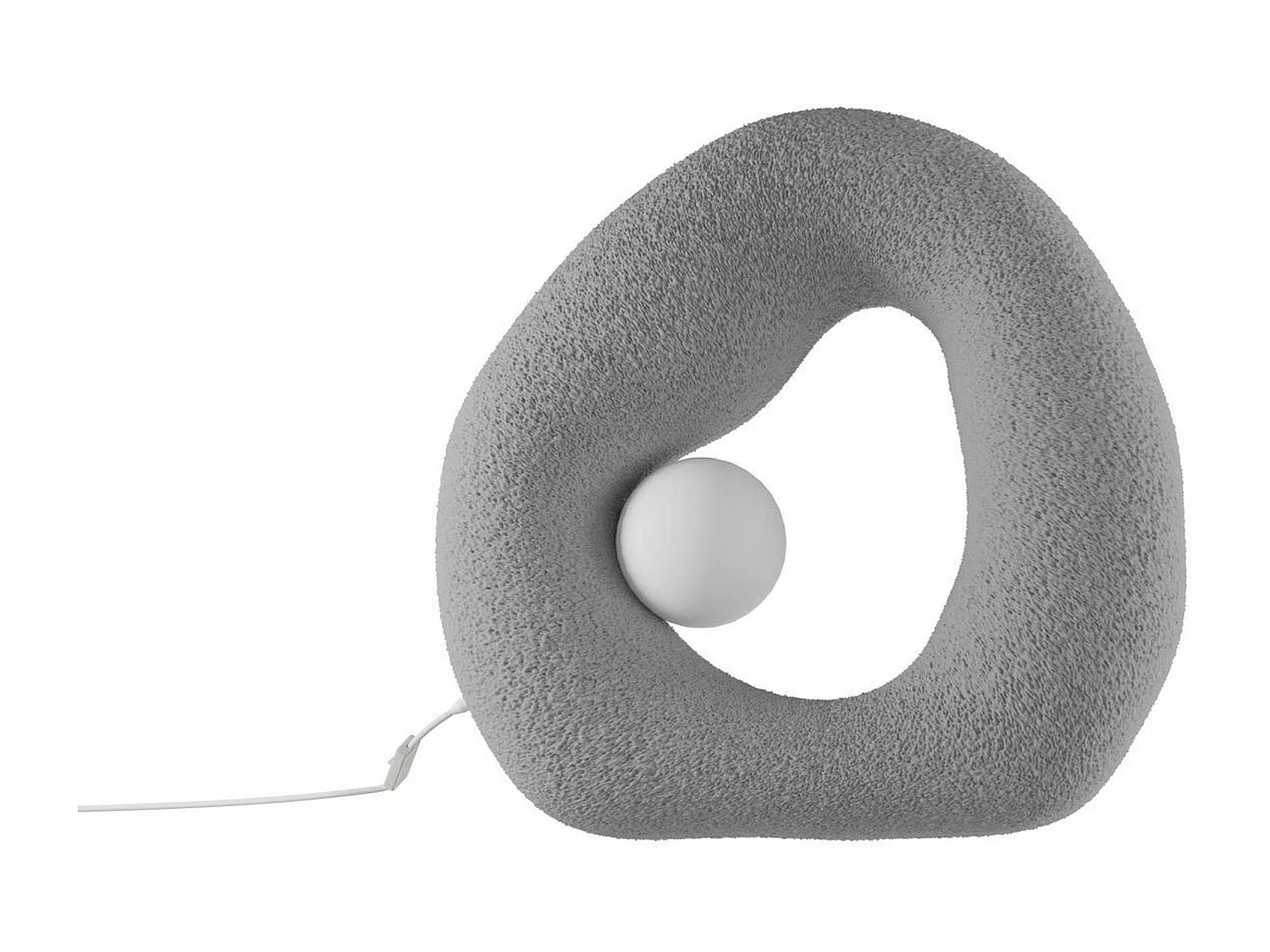 Lampe design grise forme ronde organique 38 cm NOXIS