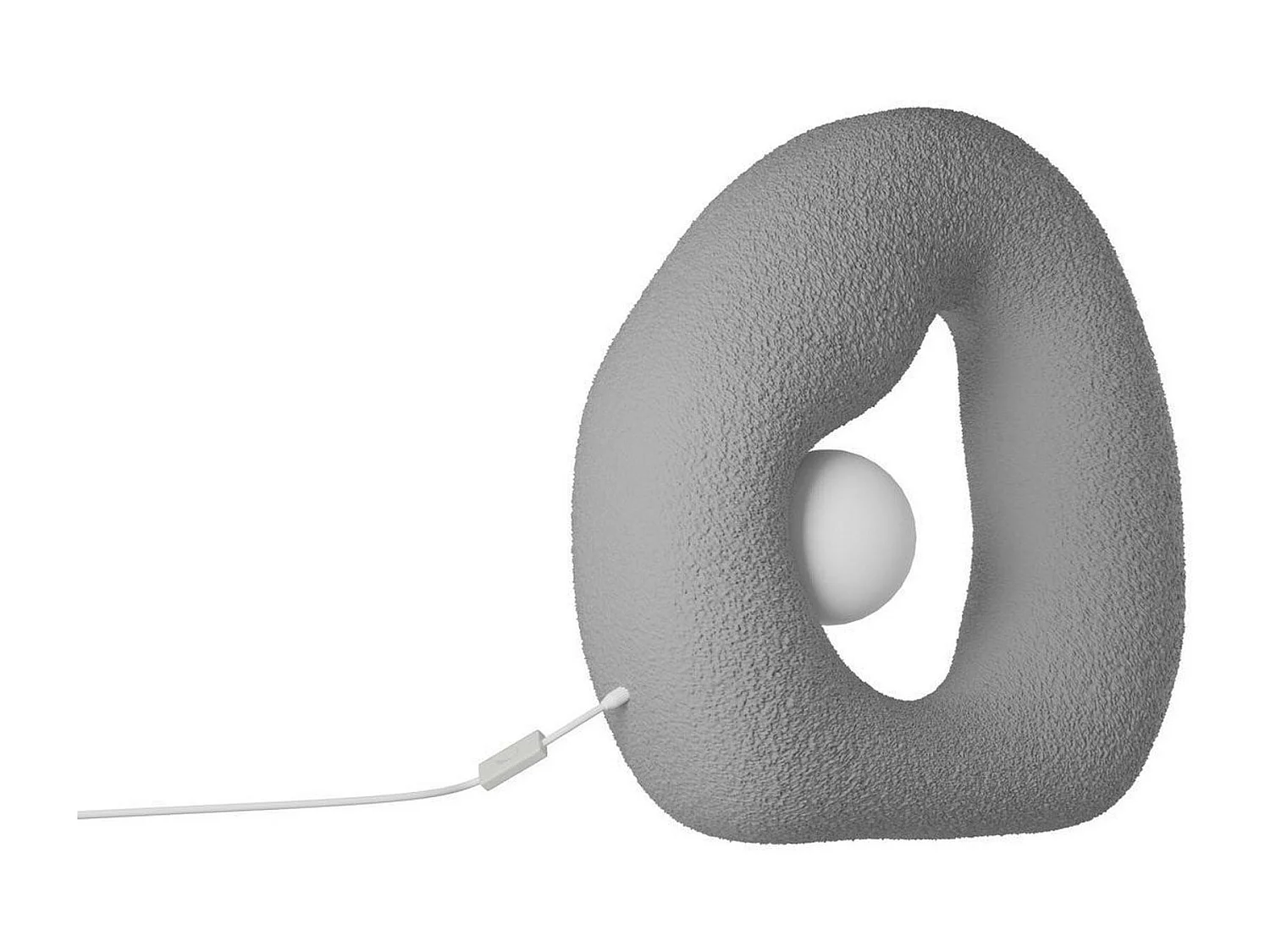 Lampe design grise forme ronde organique 38 cm NOXIS