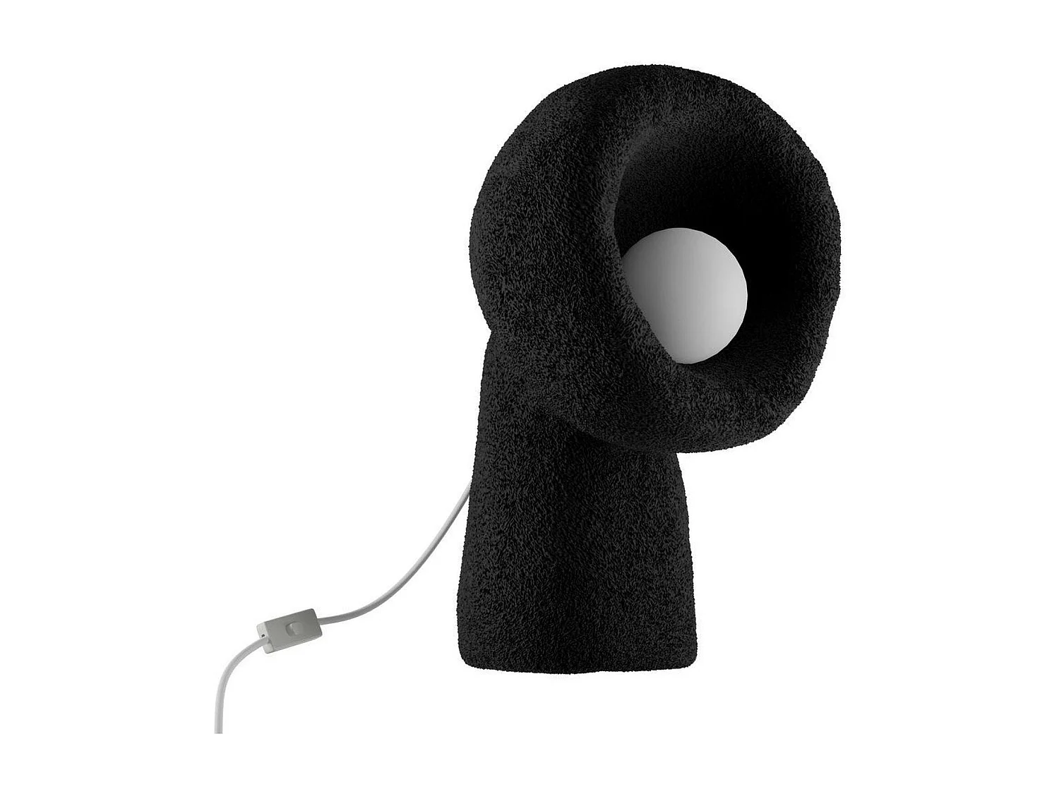 Lampe à poser design noire, style wabi-sabi NOXIS