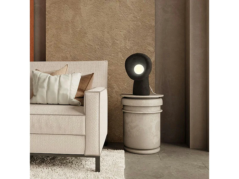 Lampe à poser design noire, style wabi-sabi NOXIS