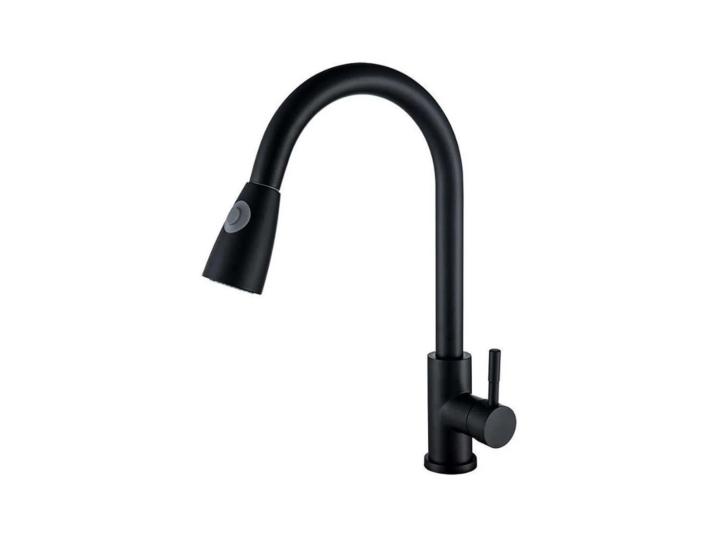 Robinet de cuisine multifonction noir moderne à 2 jets gamme standard