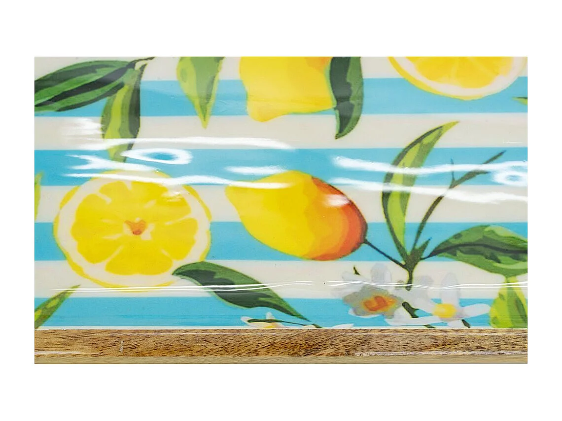 Plateau en Bois de Manguier et Résine Décor Citron | Aubry Gaspard