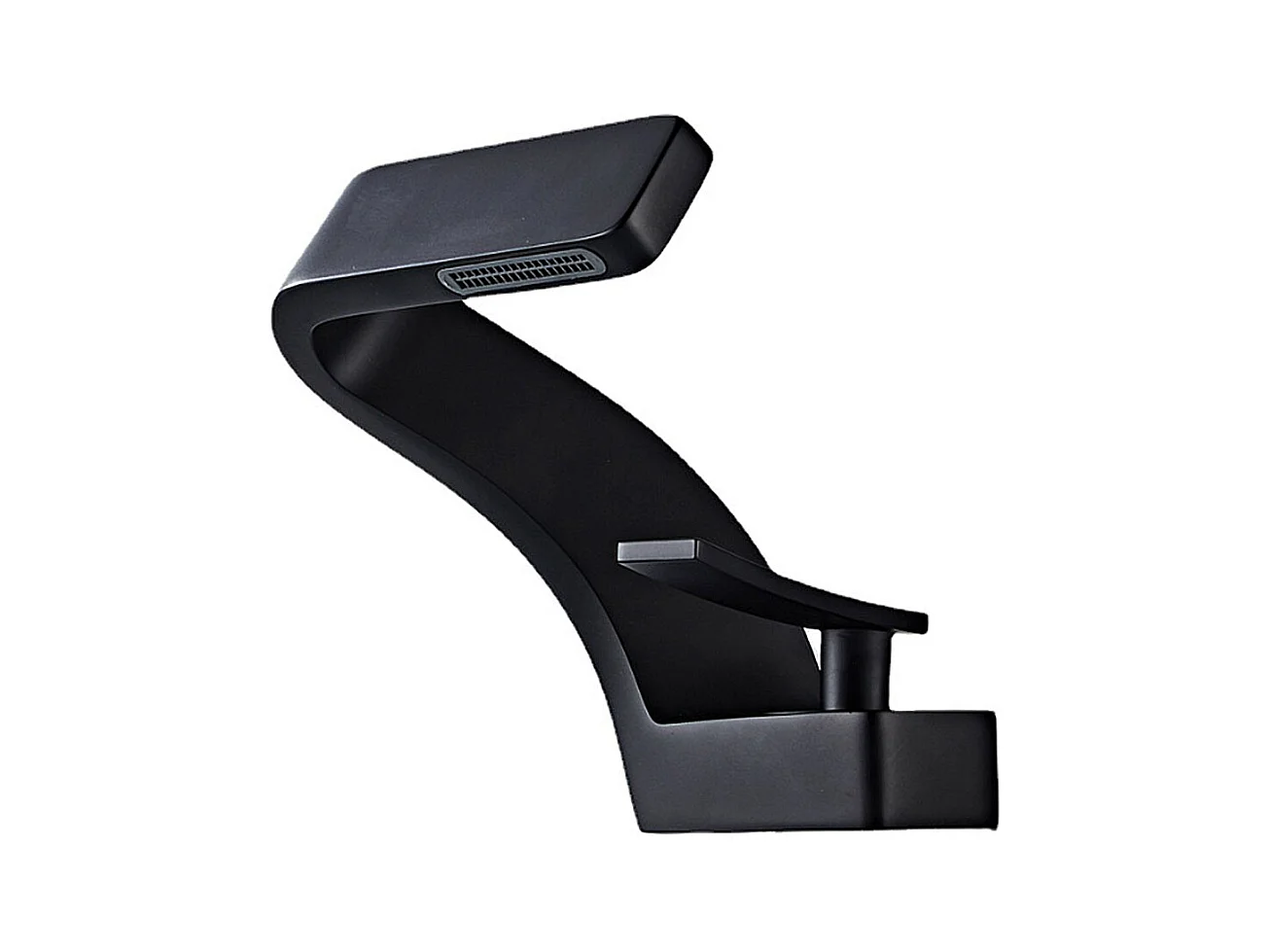 Robinet de salle de bain monocommande, cascade peinte en noir, moderne, monocommande, norme européenne