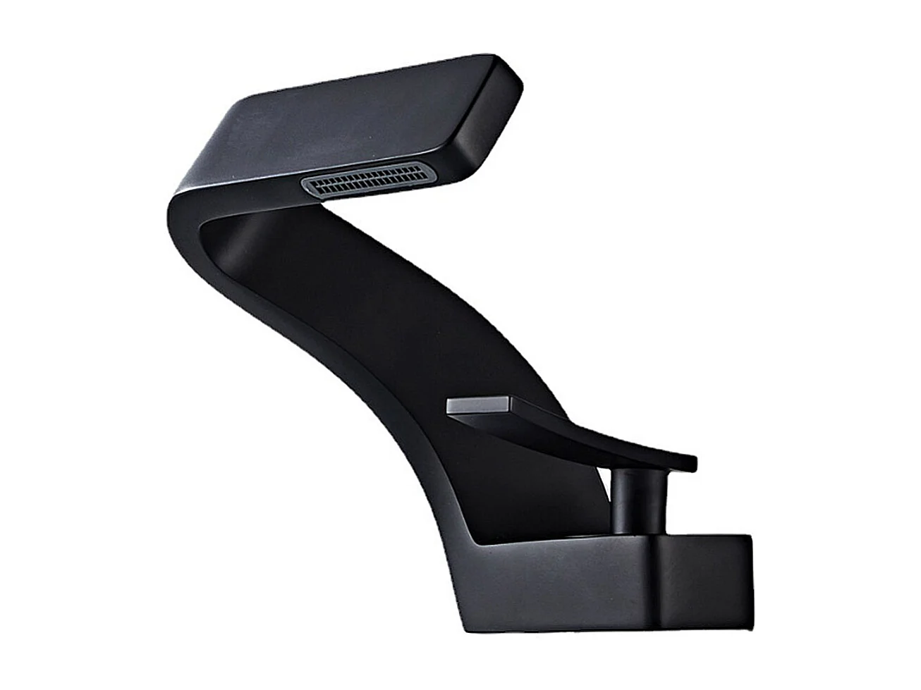 Robinet de salle de bain monocommande, cascade peinte en noir, moderne, monocommande, norme européenne