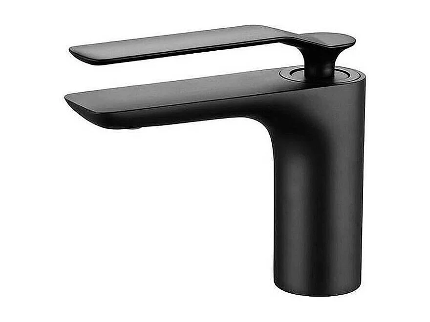 Robinet salle de bain Mitigeur de lavabo, design en laiton laqué noir