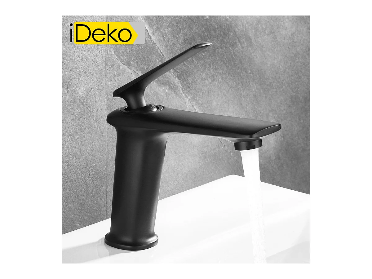 Robinet de salle de bain Robinet de lavabo à une poignée nouvelle collection Painter NOIR