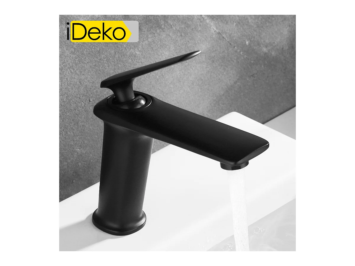 Robinet de salle de bain Robinet de lavabo à une poignée nouvelle collection Painter NOIR