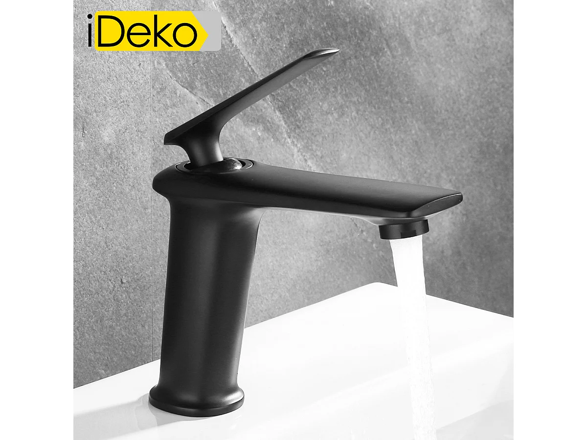 Robinet de salle de bain Robinet de lavabo à une poignée nouvelle collection Painter NOIR