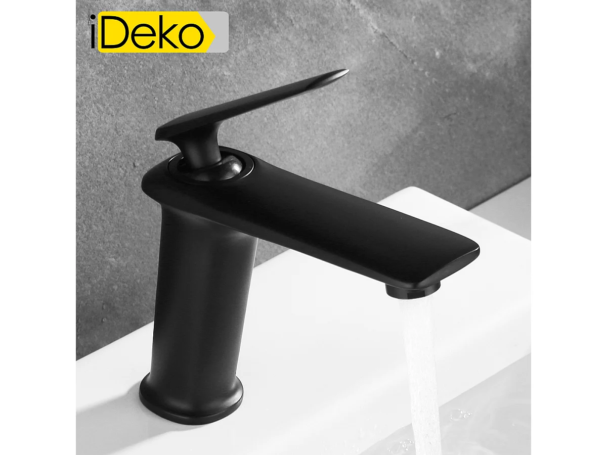 Robinet de salle de bain Robinet de lavabo à une poignée nouvelle collection Painter NOIR