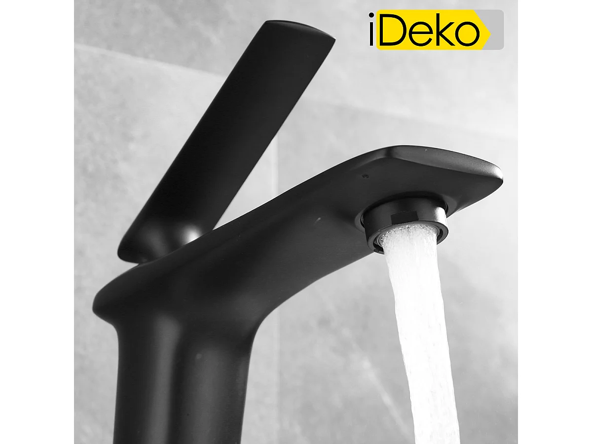 Robinet de salle de bain Robinet de lavabo à une poignée nouvelle collection Painter NOIR