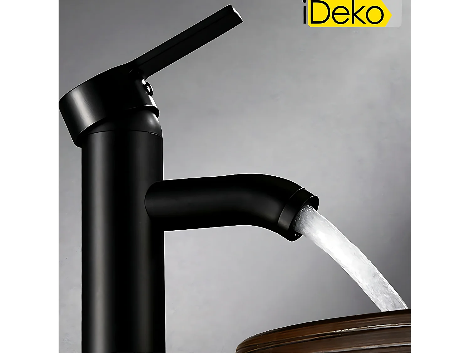 Robinet salle de bain Robinet de lavabo haut en céramique noir