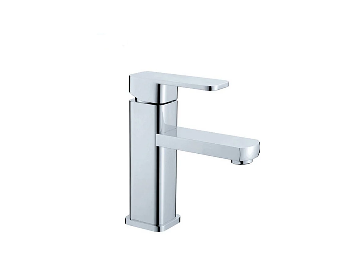 Robinet salle de bain Mitigeur de lavabo standard familial FR avec flexible chromé
