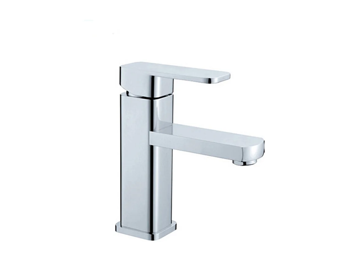 Robinet salle de bain Mitigeur de lavabo standard familial FR avec flexible chromé