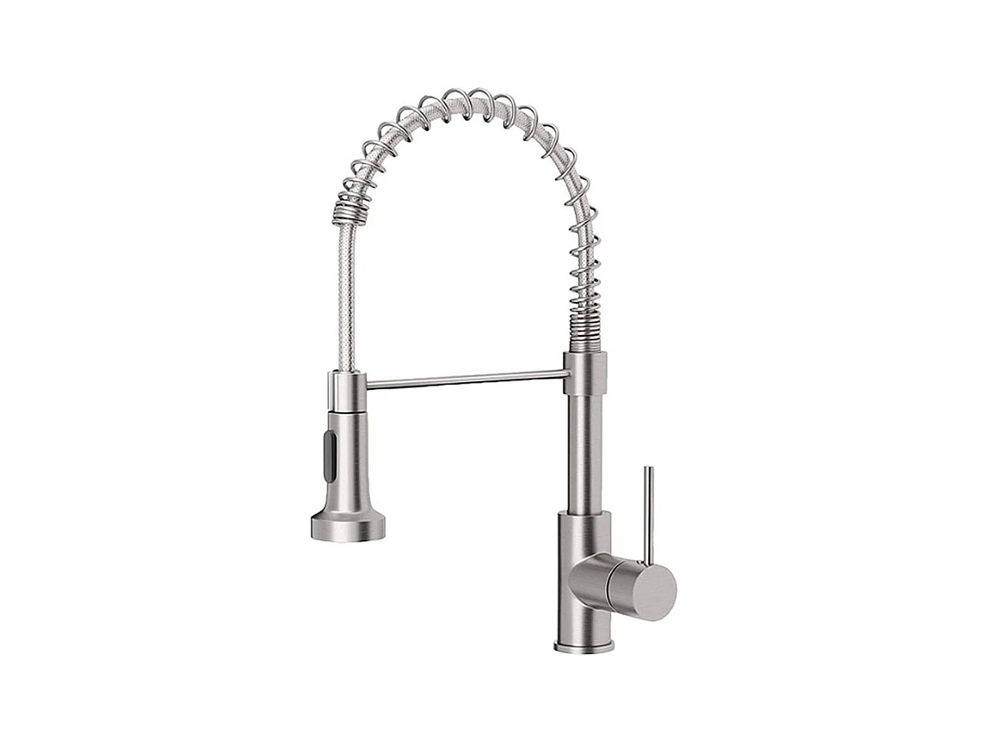 Robinet de cuisine multifonction Pro à 2 jets rotation à 360 degrés nickel moderne