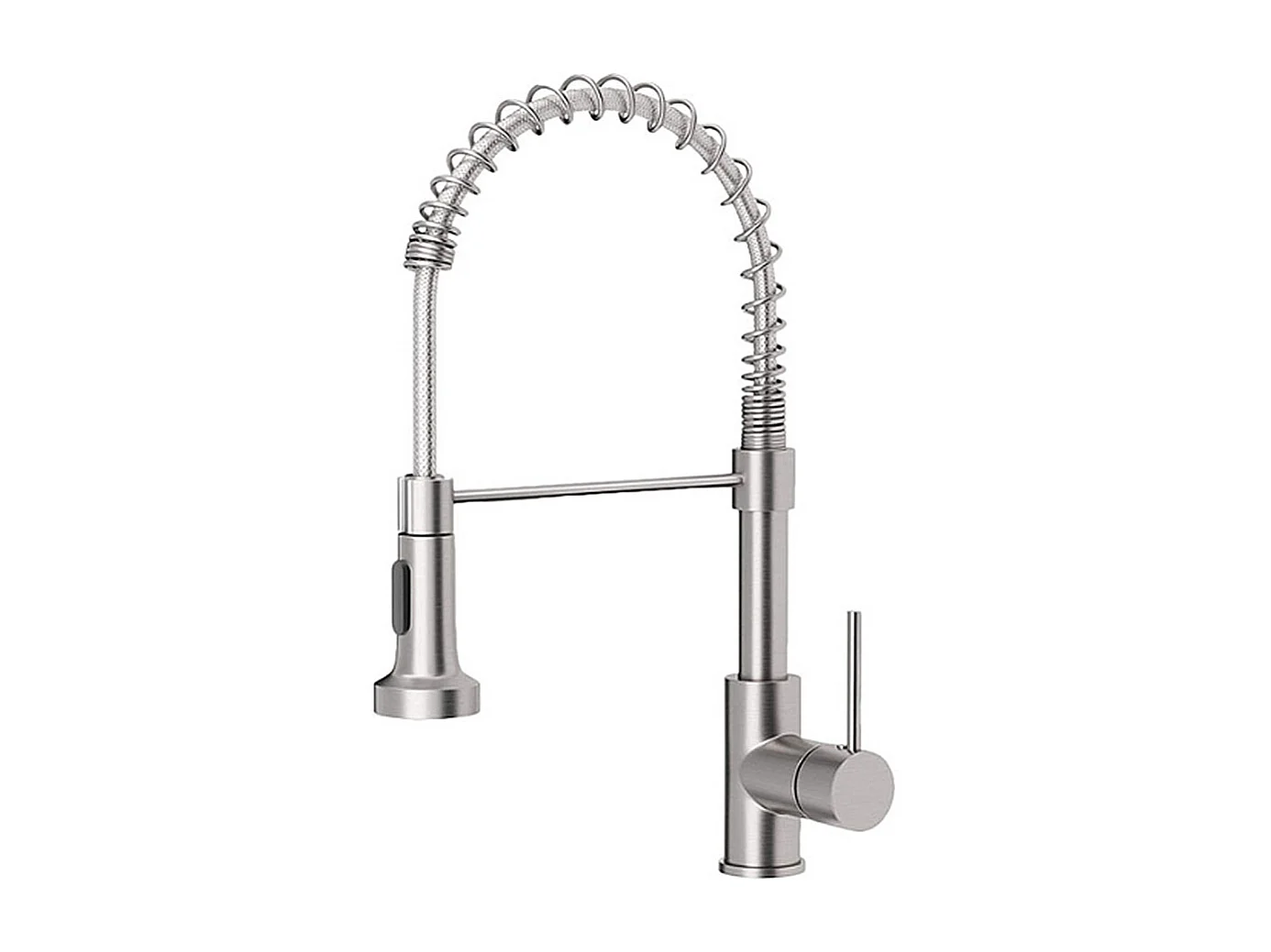 Robinet de cuisine multifonction Pro à 2 jets rotation à 360 degrés nickel moderne