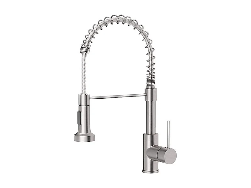 Robinet de cuisine multifonction Pro à 2 jets rotation à 360 degrés nickel moderne