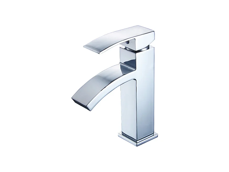 Robinet salle de bain  Robinet de lavabo monocommande cascade contemporain chromé