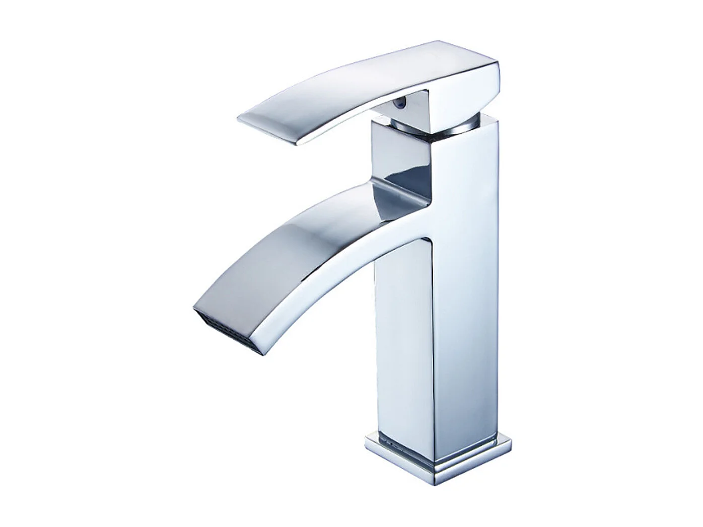 Robinet salle de bain  Robinet de lavabo monocommande cascade contemporain chromé