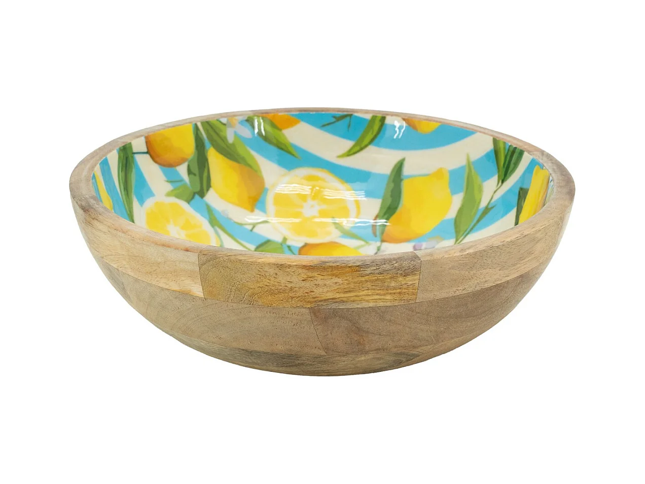 Corbeille en Manguier et Résine Citron