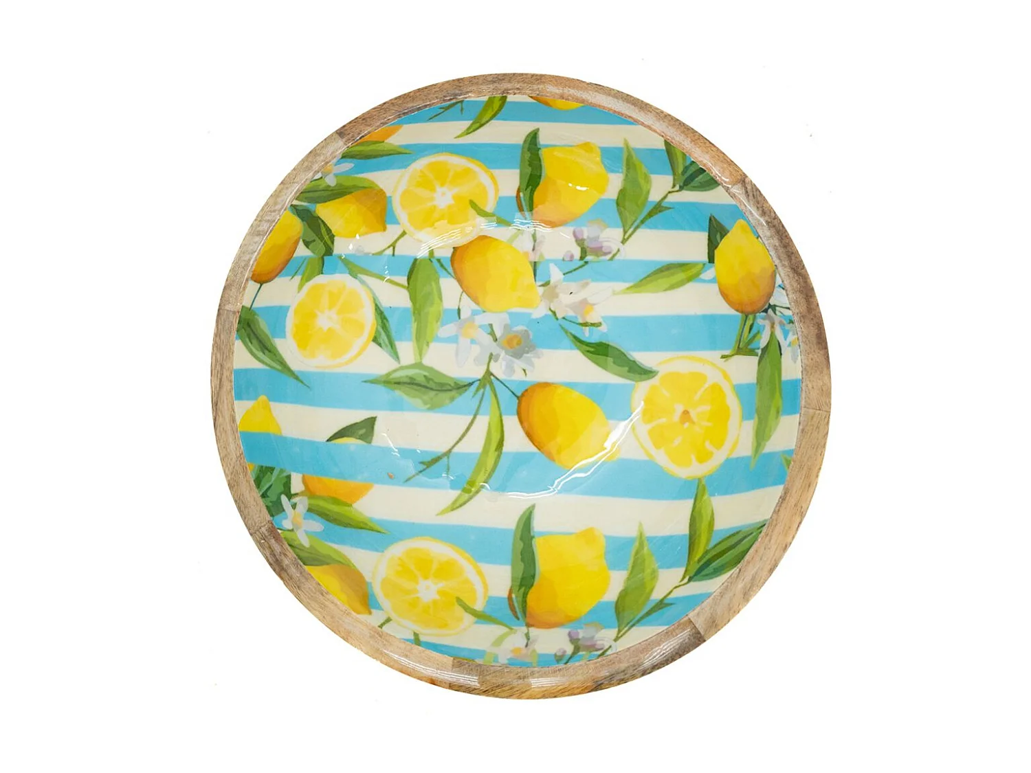 Corbeille en Manguier et Résine Citron