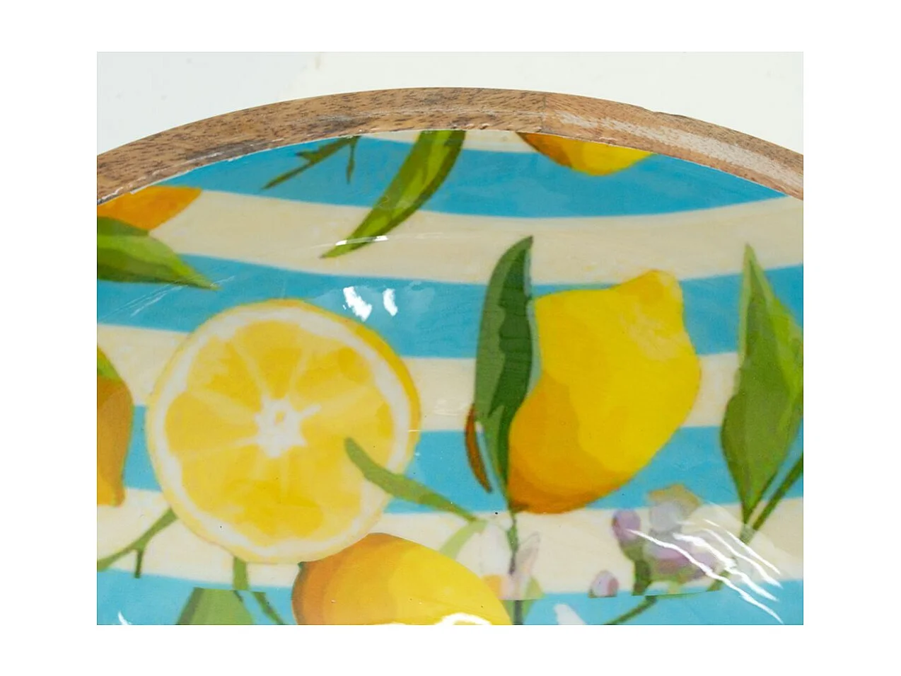 Corbeille en Manguier et Résine Citron