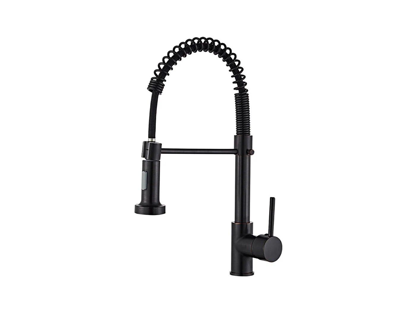 Robinet de cuisine multifonction Pro à 2 jets rotation à 360 degrés noir moderne