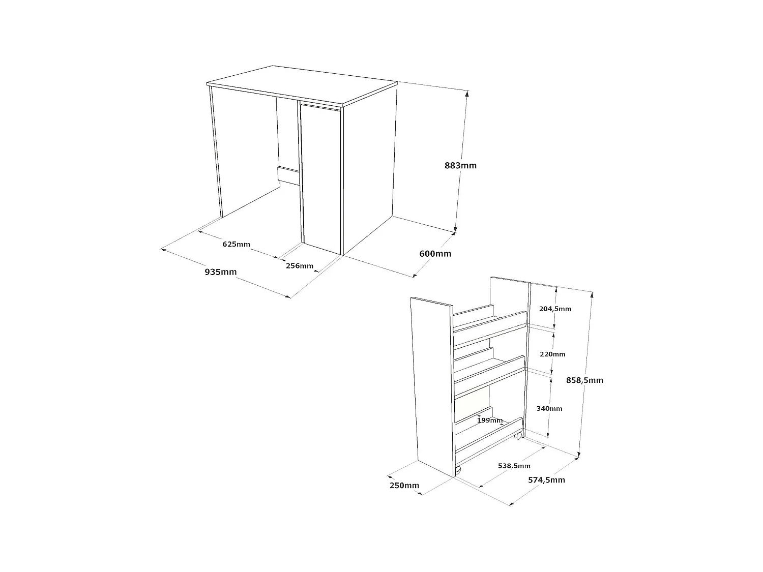 Meuble pour lave-linge 1 tiroir, blanc & bois clair MARFA