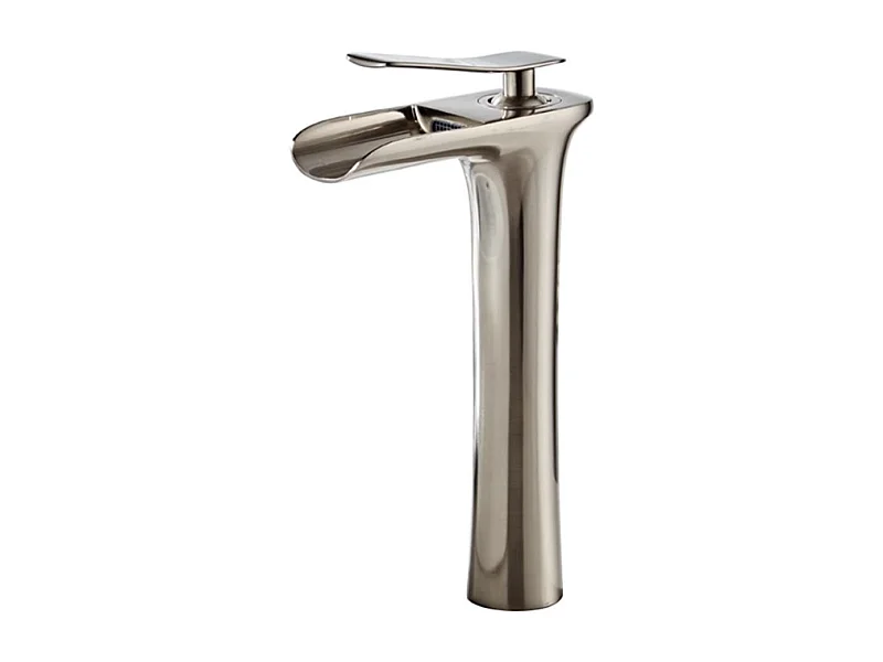 Robinet de salle de bain, mitigeur de lavabo haut, bronze nickelé