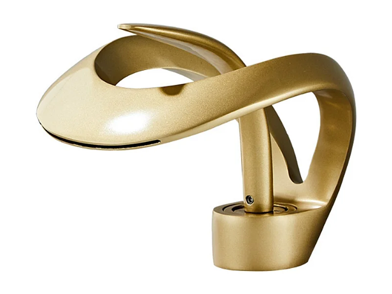 Robinet de salle de bain cascade moderne haut de gamme avec mitigeur de lavabo, robinet de lavabo doré
