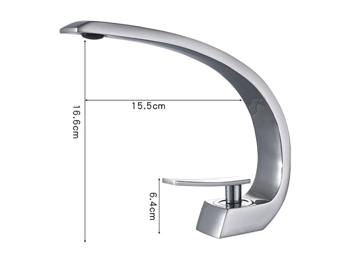 Robinet de salle de bain design moderne laiton céramique chrome, IDK6101-1, avec flexibles