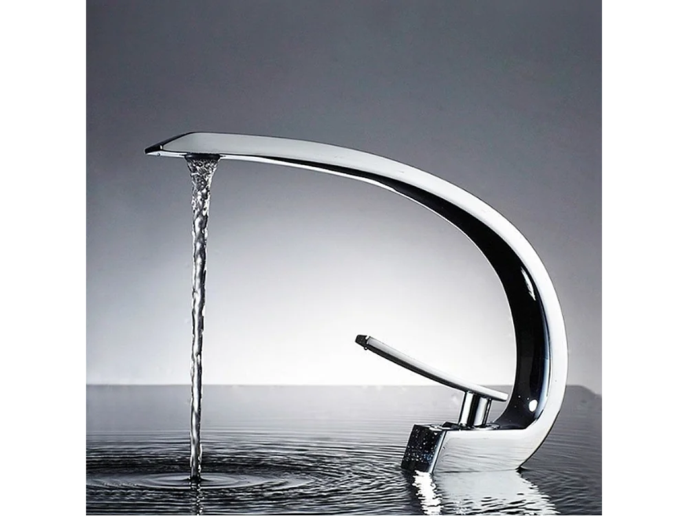 Robinet de salle de bain design moderne laiton céramique chrome, IDK6101-1, avec flexibles