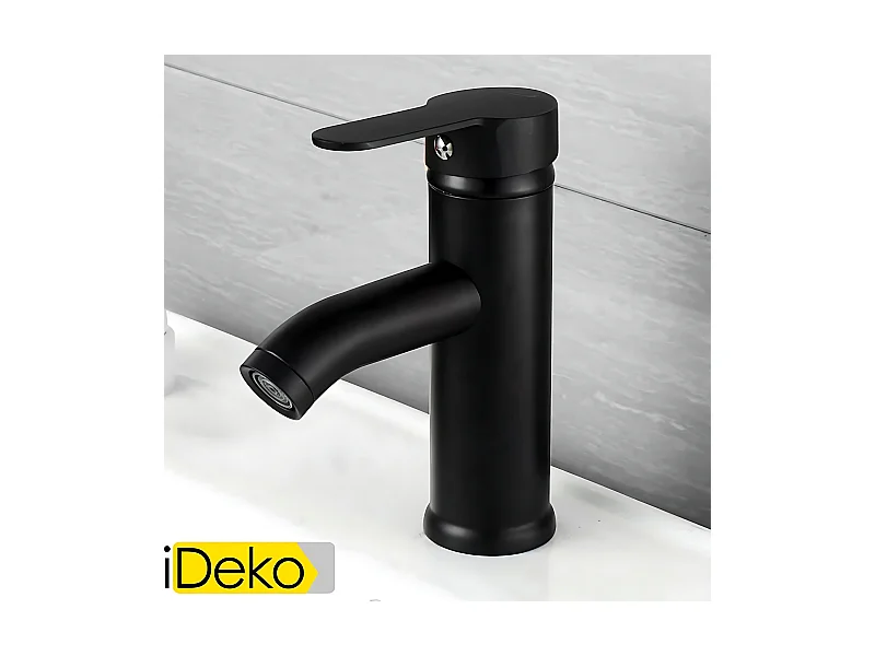 Robinet de salle de bain robinet pour lavabo standard familial  noir