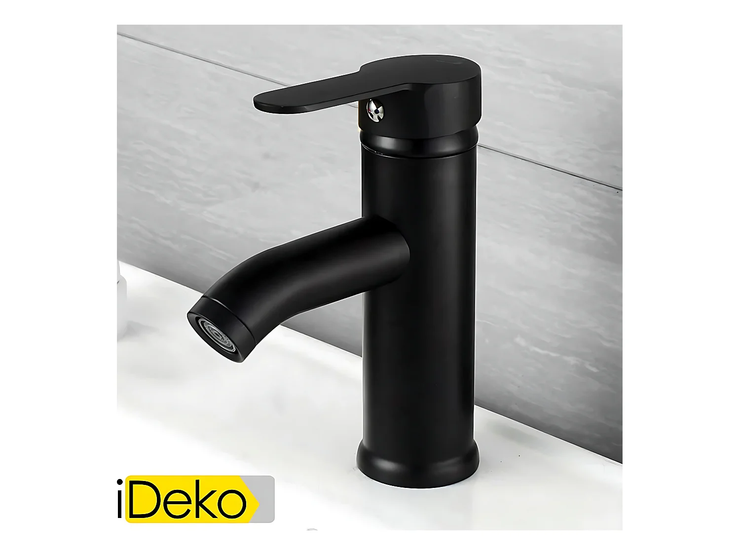 Robinet de salle de bain robinet pour lavabo standard familial  noir