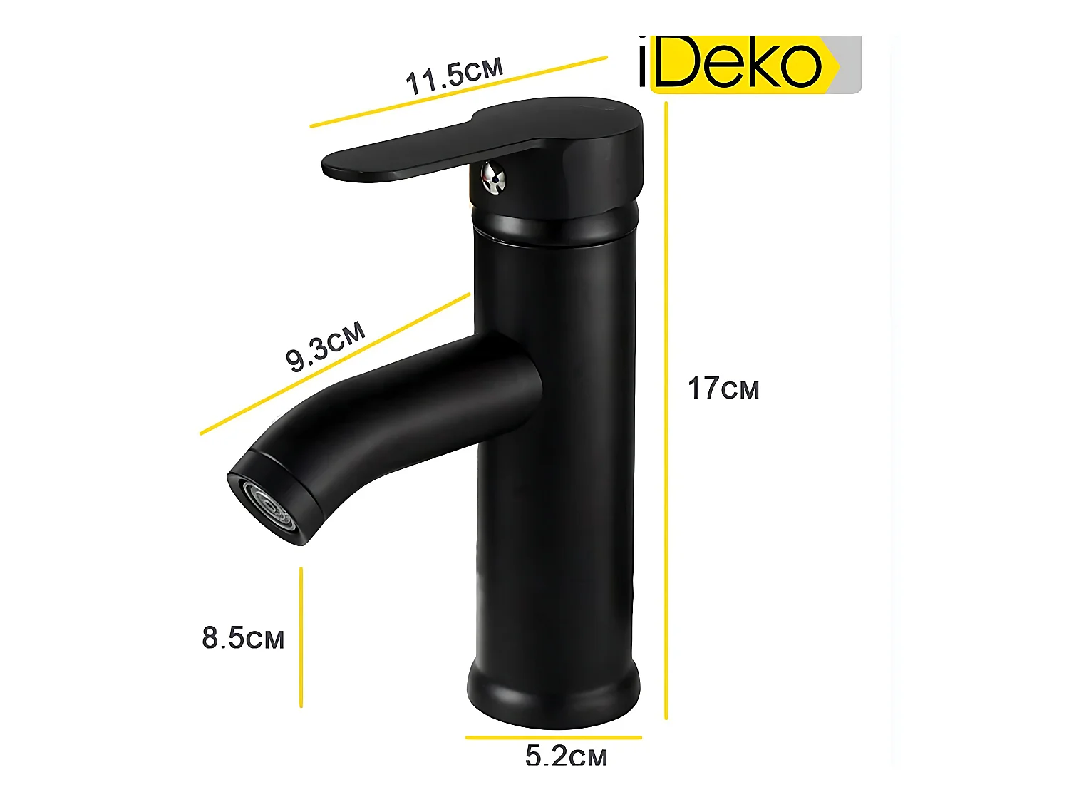 Robinet de salle de bain robinet pour lavabo standard familial  noir