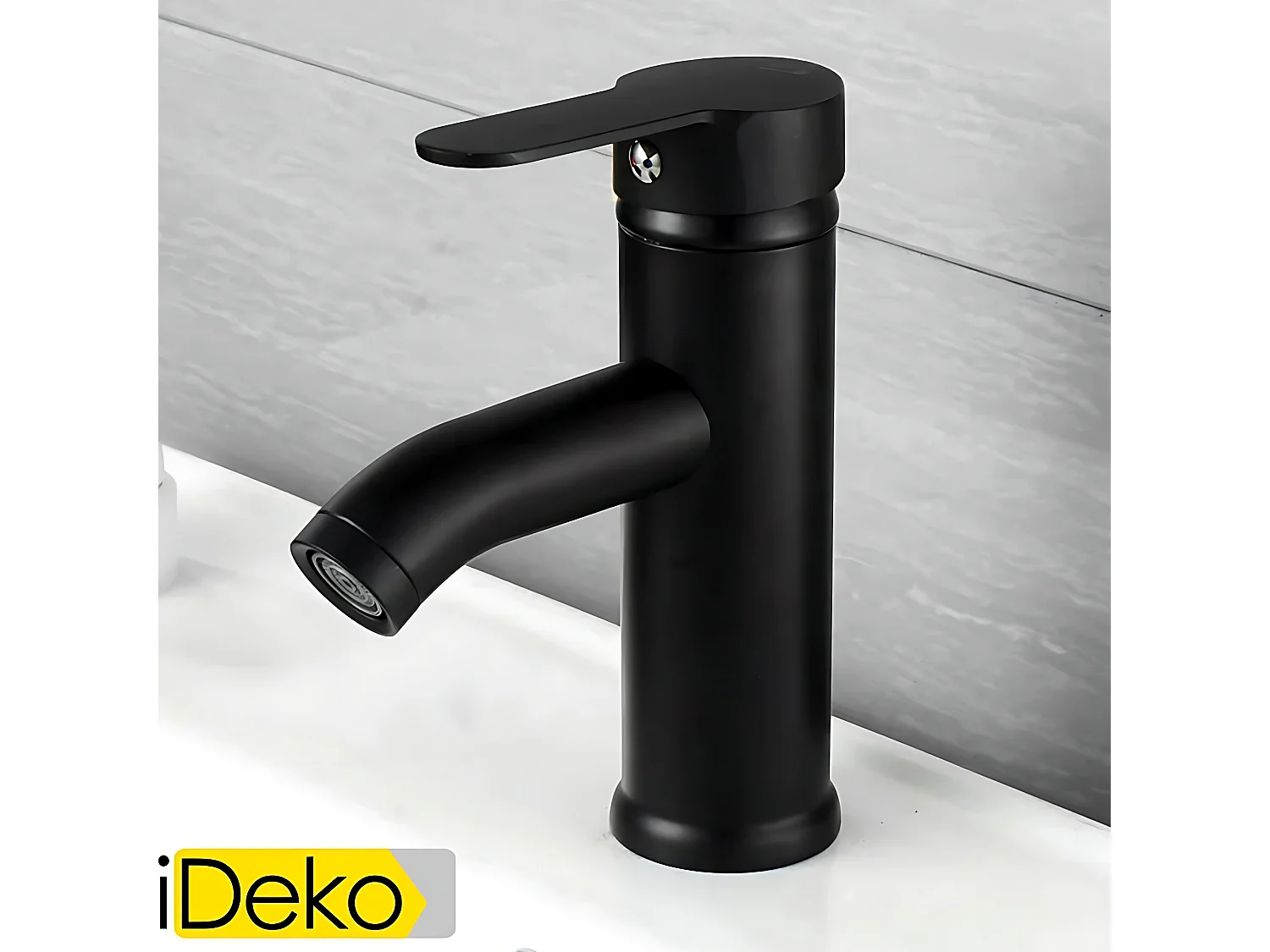 Robinet de salle de bain robinet pour lavabo standard familial  noir