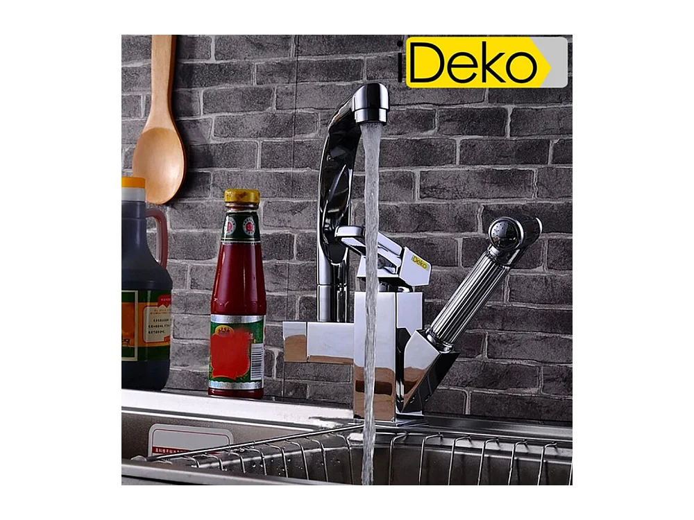 Robinet de cuisine à double usage avec bec rétractable